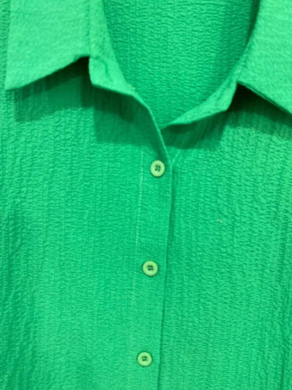 SHEIN Textured Short Set Two Piece Outfit Co-Ord Vacation Green Size L